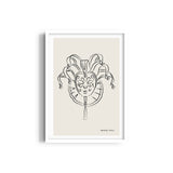 Mask Modern Line Wall Art