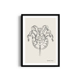 Mask Modern Line Wall Art