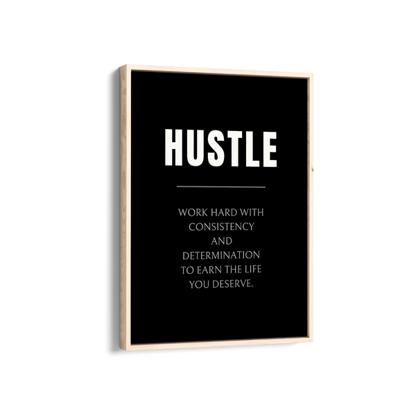 Hustle Quote Wall Art