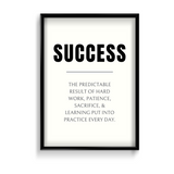 Success Quote Wall Art