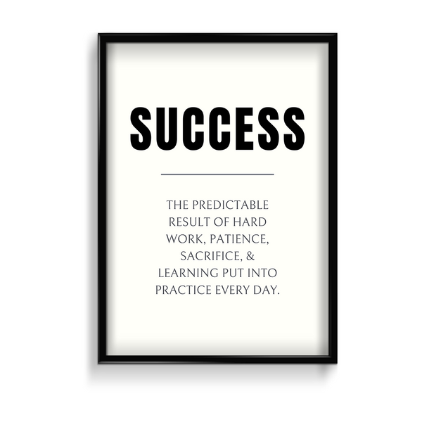 Success Quote Wall Art