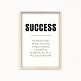 Success Quote Wall Art