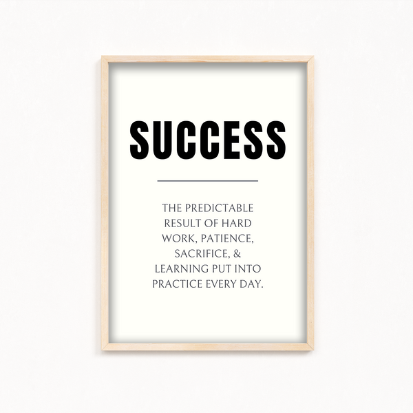 Success Quote Wall Art