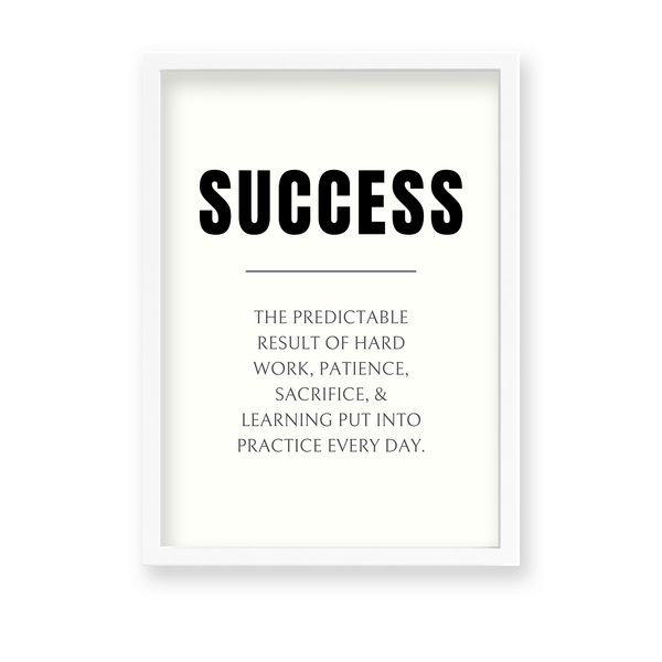 Success Quote Wall Art
