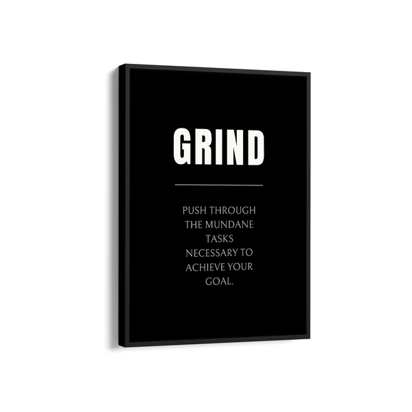 Grind Quote Wall Art