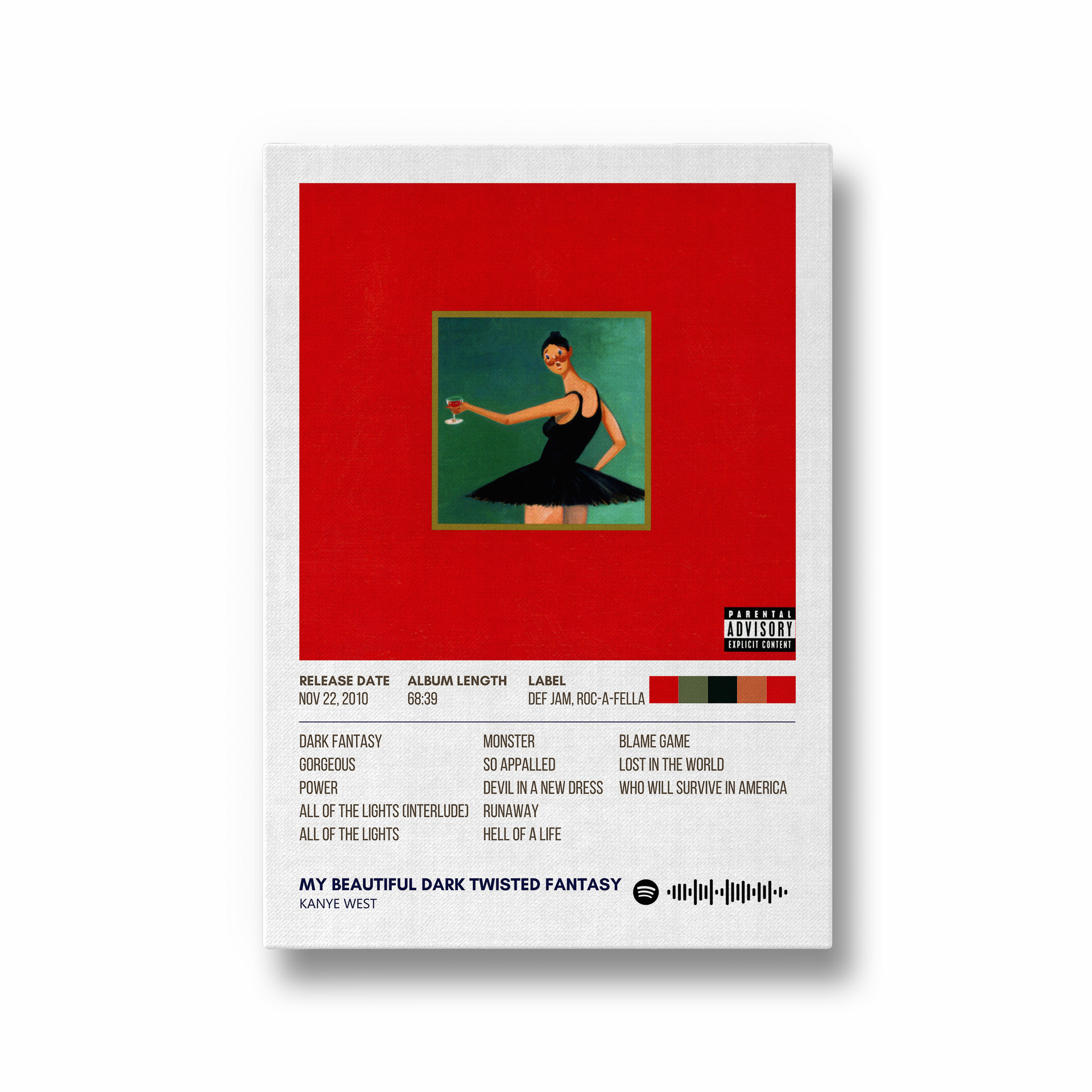 My Beautiful Dark Twisted Fantasy by Kanye West Album Poster – The My Beautiful Dark Twisted Fantasy by Kanye West Album Poster – The