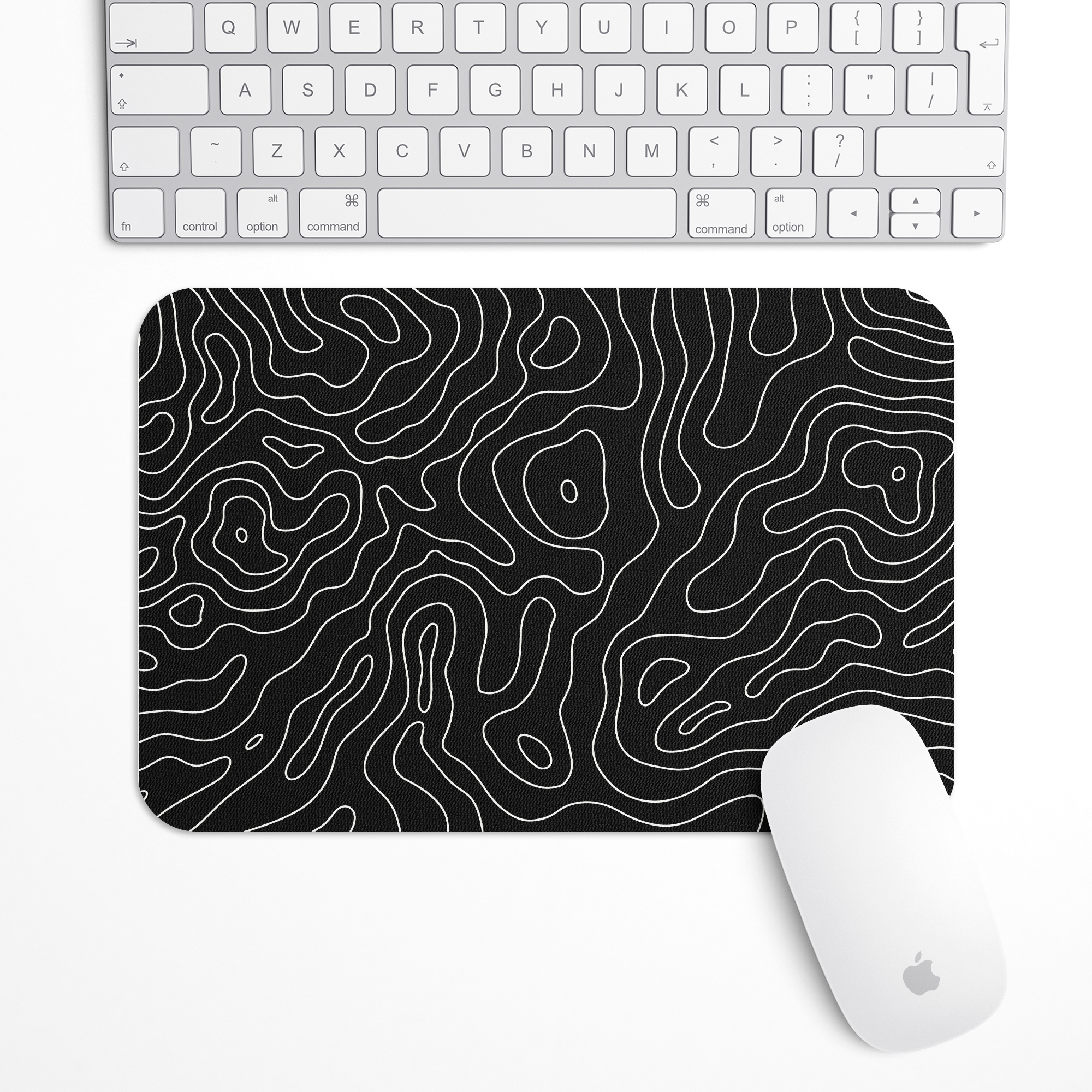 Topography Dark Gaming Mouse Pad