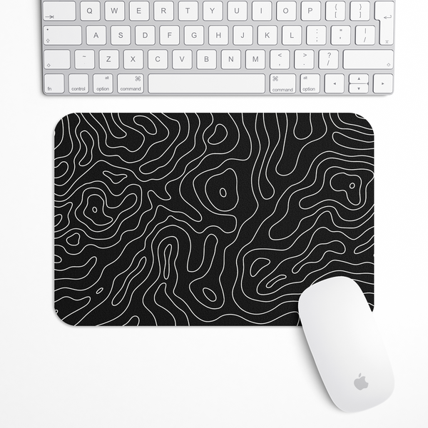 Topography Dark Gaming Mouse Pad