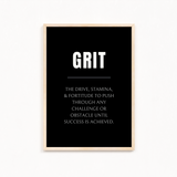 Grit Quote Wall Art