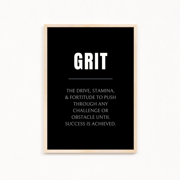 Grit Quote Wall Art