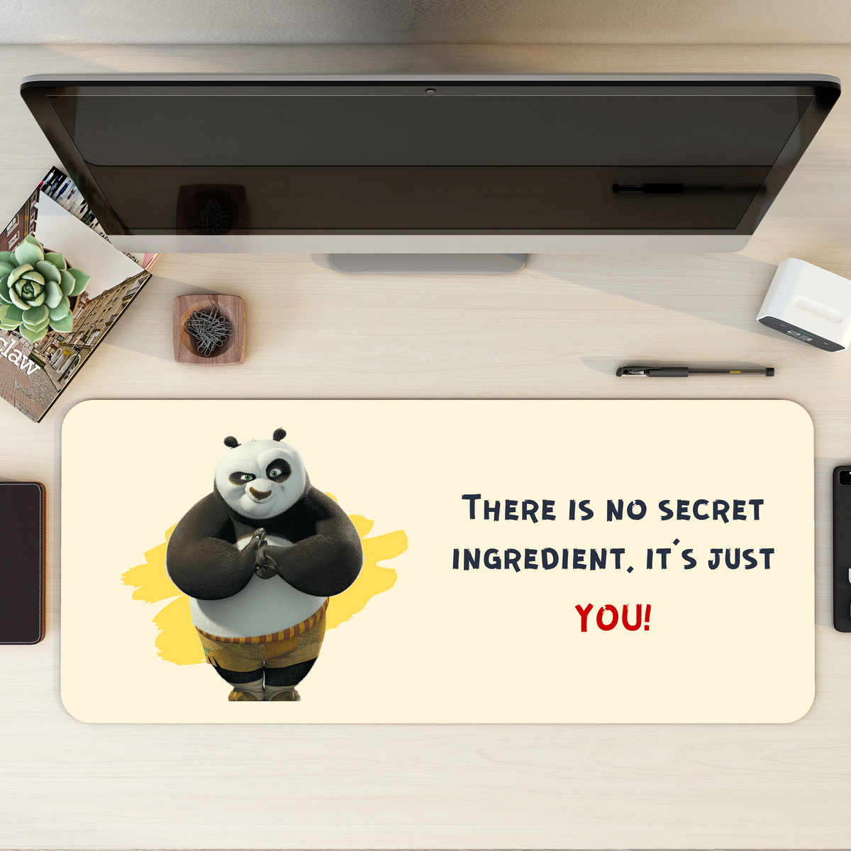 There is no secret ingredient Kung Fu Panda Desk Mat | Desk Pad | Mous ...
