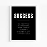 Success Quote Wall Art