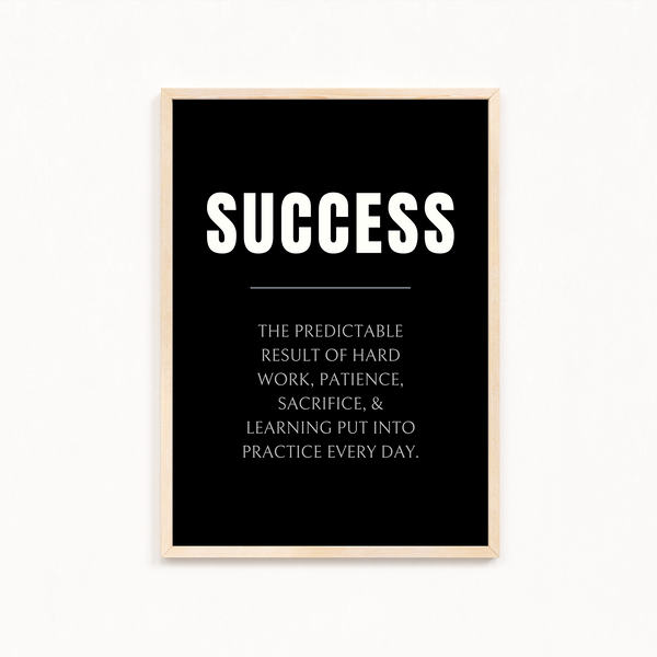 Success Quote Wall Art