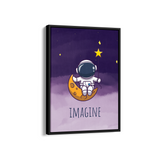 Imagine Kid Astronaut with Stars Wall Art