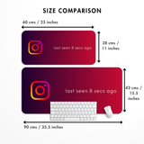 Instagram Last seen humor Desk Mat | Desk Pad | Mouse Pad