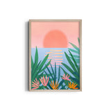 Peaceful Pink Sunset Wall Art