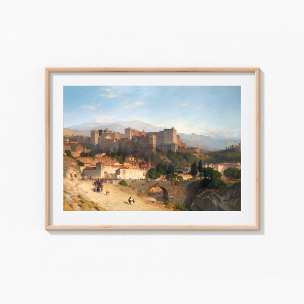 The Hill of the Alhambra, Granada (1865) by Samuel Colman Wall Art