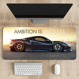 Ambition is priceless - Ferrari 488 GTB Desk Mat | Desk Pad | Mouse Pad