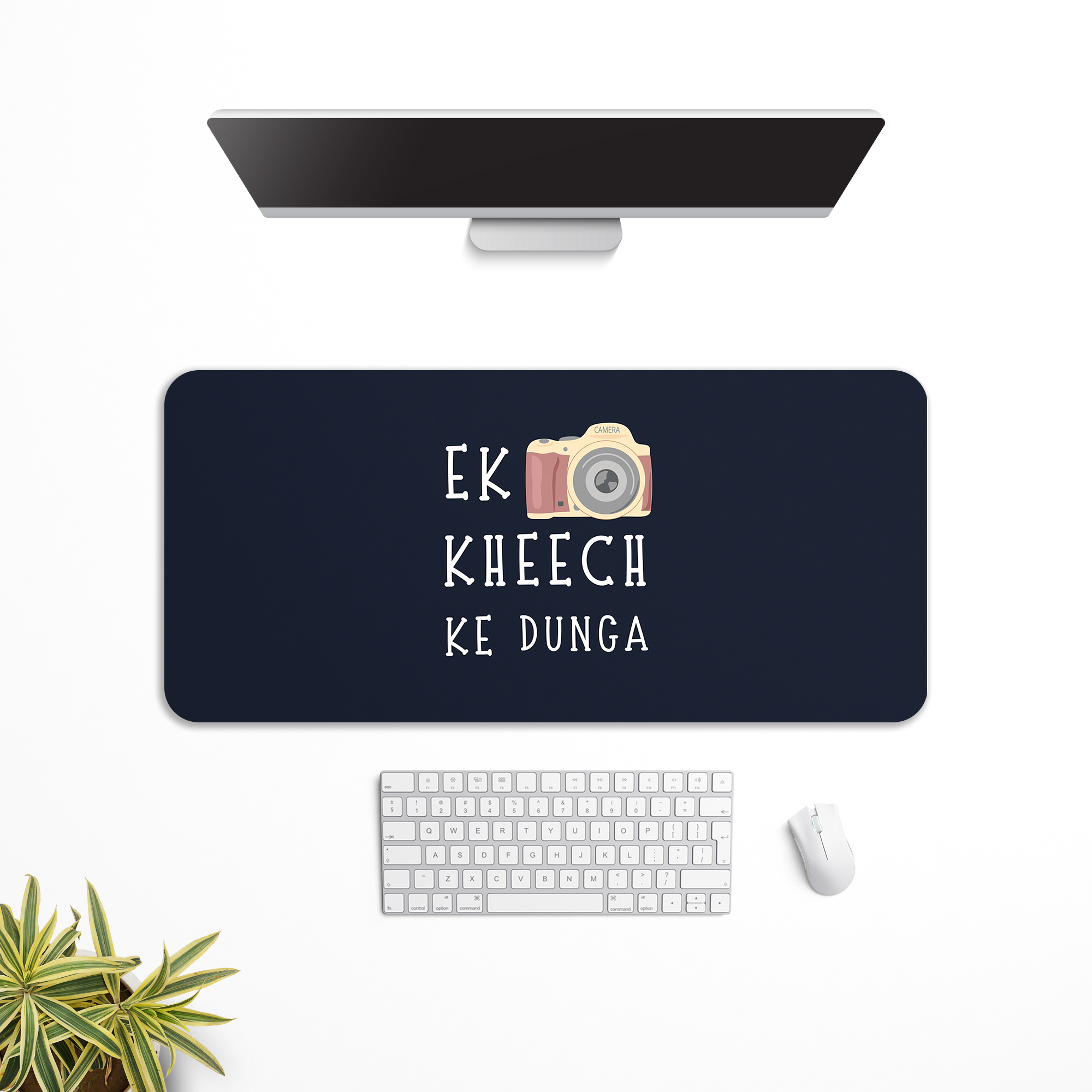 Ek kheech ke dunga Desk Mat | Desk Pad | Mouse Pad
