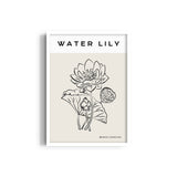 Water Lily Modern Line Wall Art