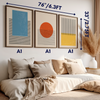 Set of 3 Geometric Wall Art