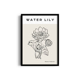 Water Lily Modern Line Wall Art