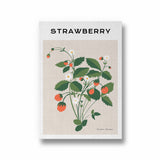 Strawberry Botanical Modern Wall Art