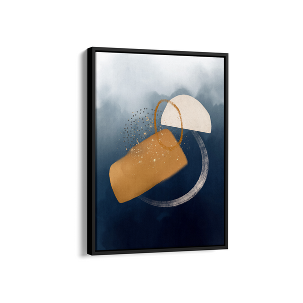 Celestial Blue Abstract Modern Wall Art