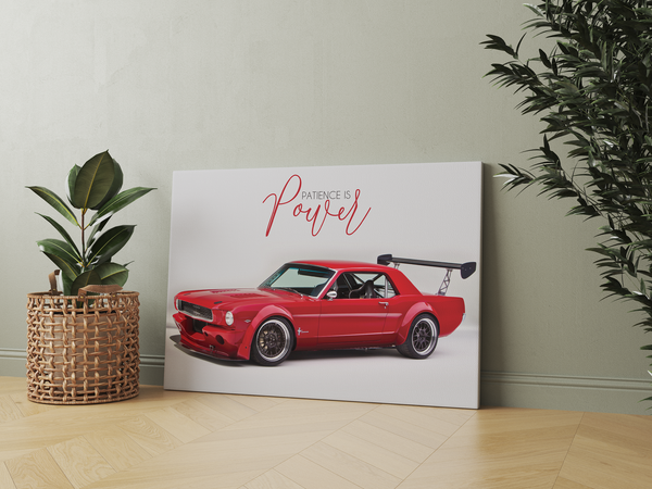 Patience is power - Ford Mustang Wall Poster
