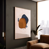 Purulent Azure Abstract Modern Wall Art