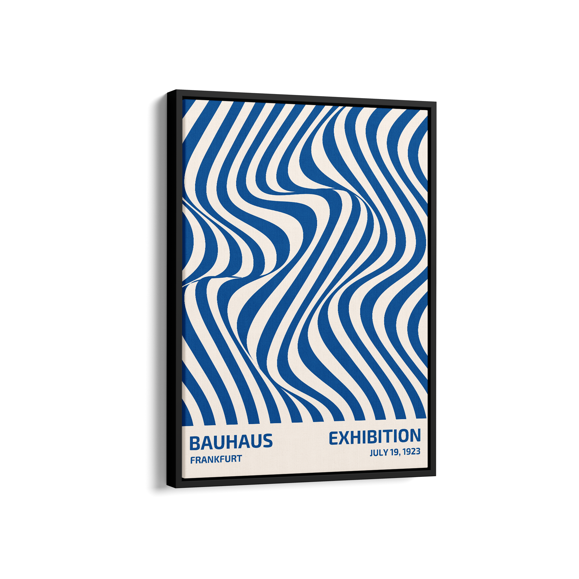 Illusion in Blue Bauhaus Wall Art