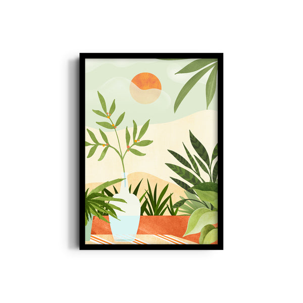 Bohemian Terrace Sunset Wall Art