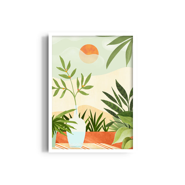 Bohemian Terrace Sunset Wall Art