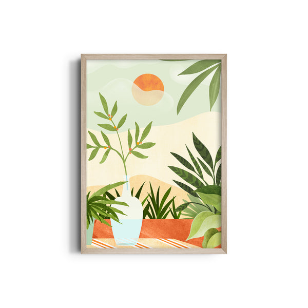 Bohemian Terrace Sunset Wall Art