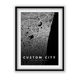 Custom City Street Map Art
