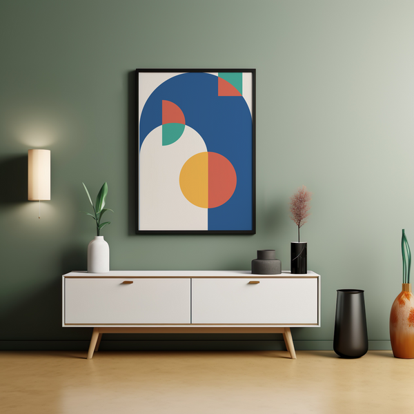 Courteous Liberty Abstract Geometric Modern Wall Art