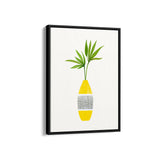Greenery in Yellow Vase Wall Art