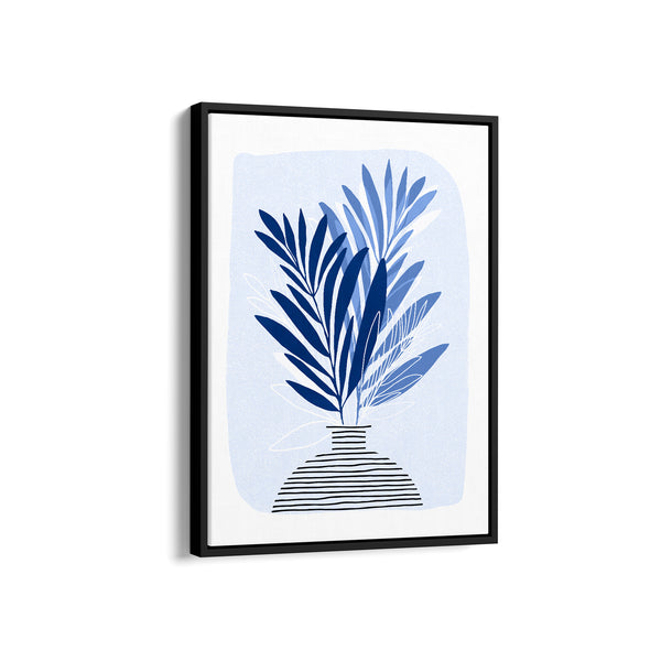 Blue Houseplant Wall Art