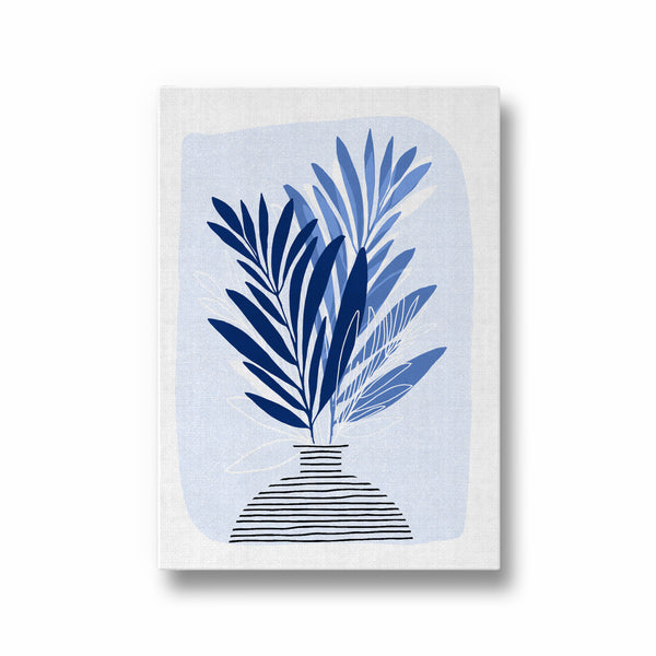 Blue Houseplant Wall Art