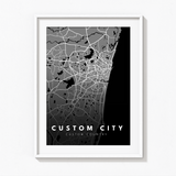 Custom City Street Map Art