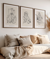 Set of 3 Line Wall Art