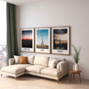 Set of 3 Beautiful Cities (London, Paris, New York) Wall Art