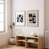 Set of 2 Dark Abstract Wall Art
