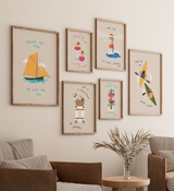 Set of 6 Travel Quotes Wall Art