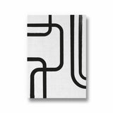 Abstract Black & White Boho Modern Wall Art