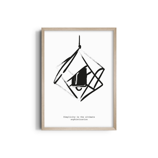 Simplicity is the ultimate sophistication Boho Modern Wall Art