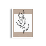 White Leaves Boho Modern Wall Art