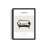 Simple Sofa Boho Modern Wall Art