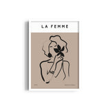 La femme Whispering Wildflowers Boho Modern Wall Art