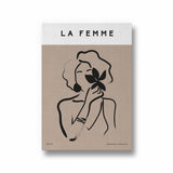 La femme Whispering Wildflowers Boho Modern Wall Art